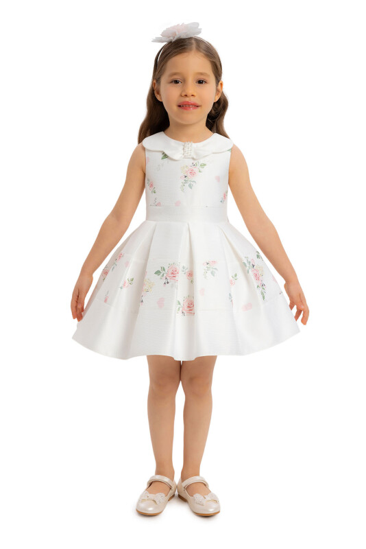 Powder Dress with Floral Jacquard for Girls 6-24 MONTH 34238PR - 2