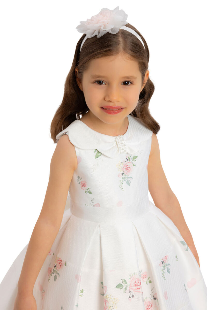 Powder Dress with Floral Jacquard for Girls 6-24 MONTH 34238PR - 4