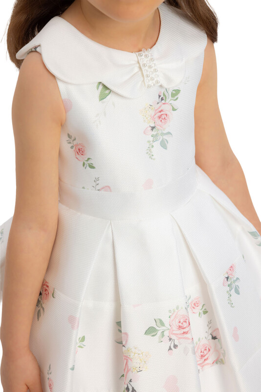Powder Dress with Floral Jacquard for Girls 6-24 MONTH 34238PR - 5