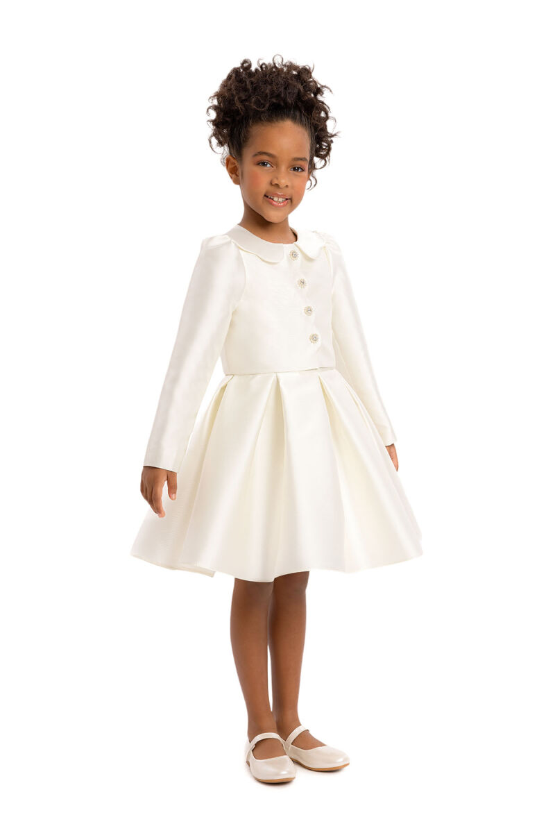 Ecru Girls Set with Jacket 3-7 AGE 34350PR - 3