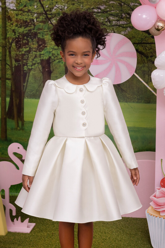 Ecru Girls Set with Jacket 3-7 AGE 34350PR - 8