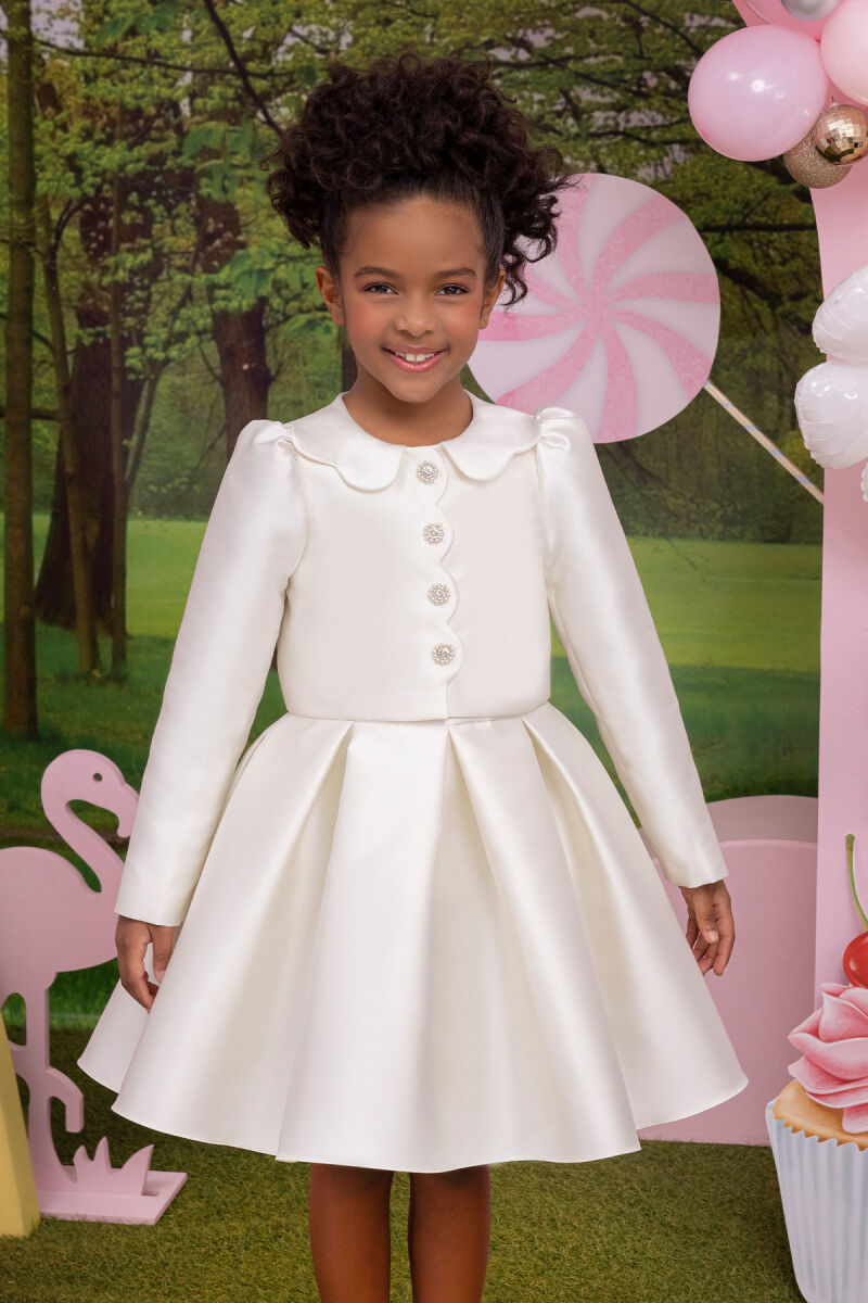 Ecru Girls Set with Jacket 3-7 AGE 34350PR - 8