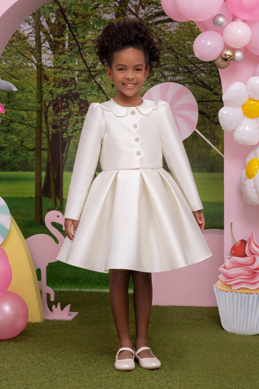 Ecru Girls Set with Jacket 3-7 AGE 34350PR - 9