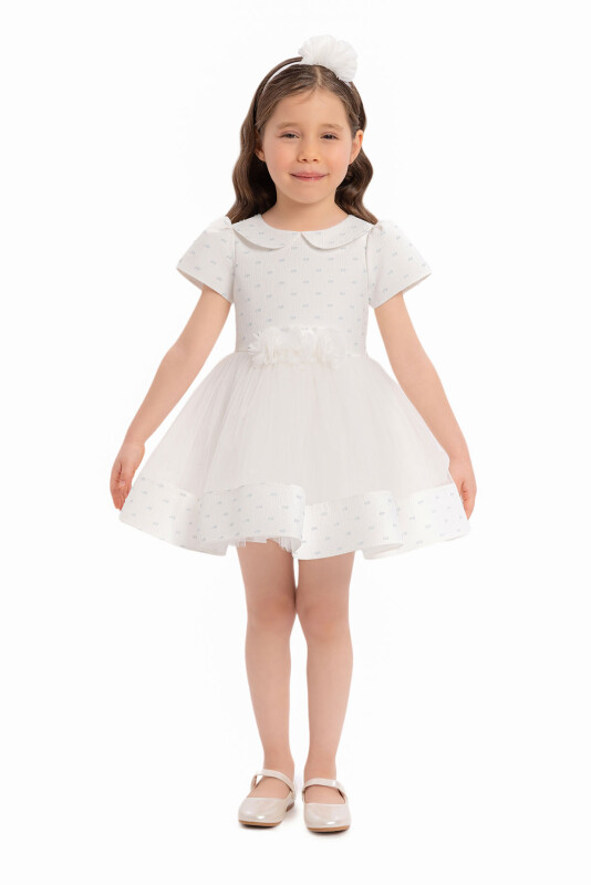 Blue Girls Dress with Baby Collar 6-24 MONTH 34368PR 