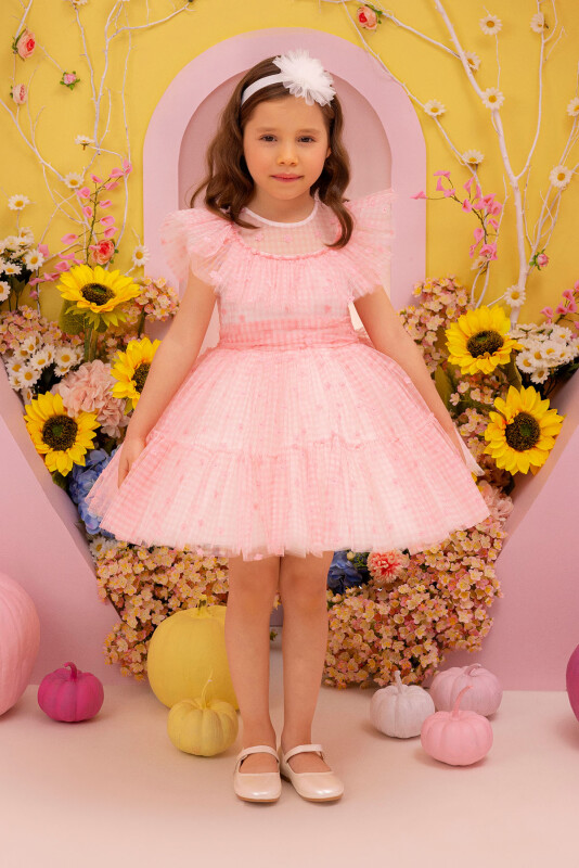Pink Girls Gingham Dress 6-24 MONTH 34313PR - 1
