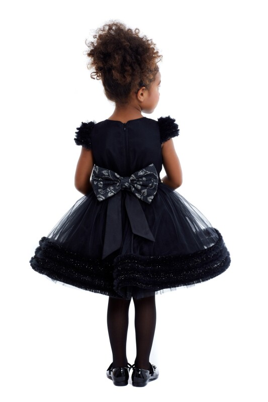 Black Girl Ruffle Dress 1-5 AGE 32008PR - 4