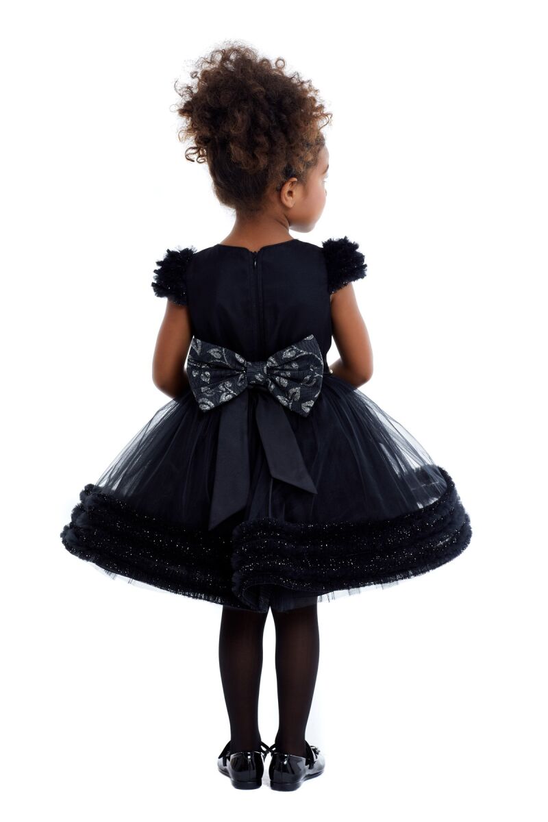 Black Girl Ruffle Dress 1-5 AGE 32008PR - 4