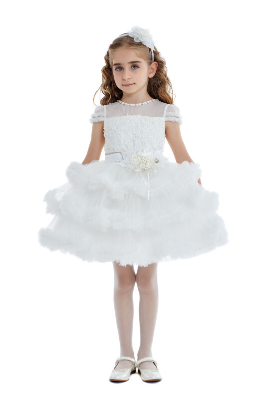Ecru Tutu Dress 2-6 AGE 32003PR 