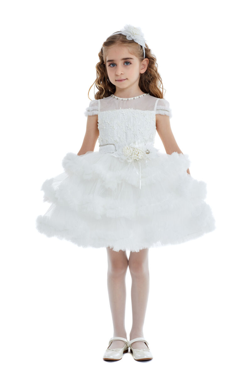 Ecru Tutu Dress 2-6 AGE 32003PR - 1