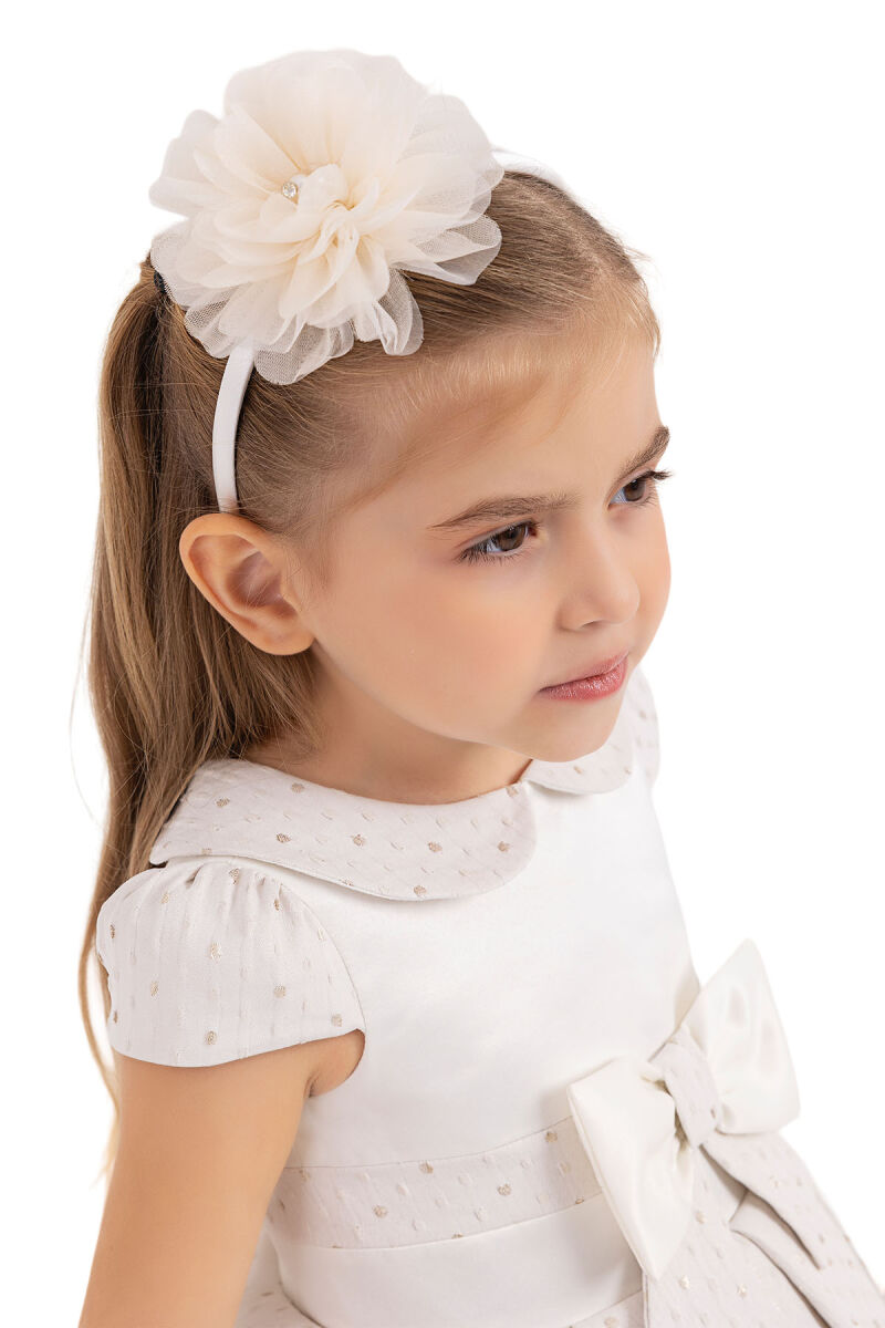 Beige Baby collar, dress for girls 6-18 MONTH 33215PR - 4