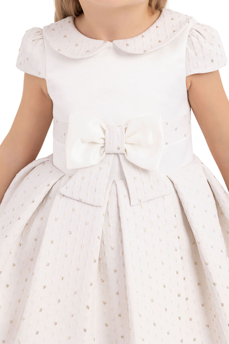Beige Baby collar, dress for girls 6-18 MONTH 33215PR - 6