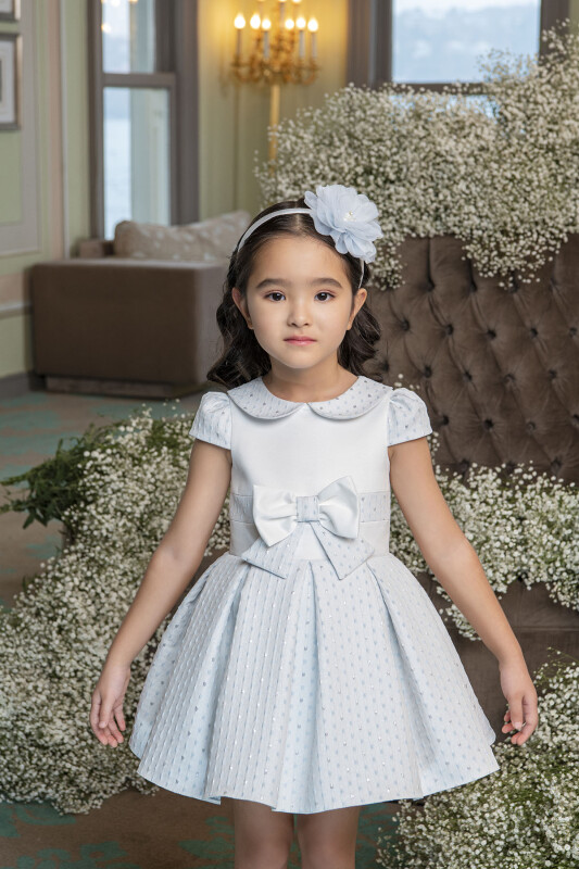 Blue Baby collar, dress for girls 6-18 MONTH 33215PR 
