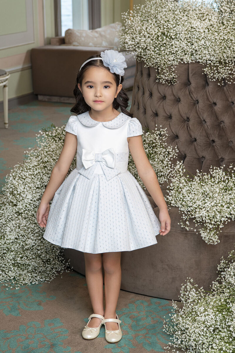Blue Baby collar, dress for girls 6-18 MONTH 33215PR - 2