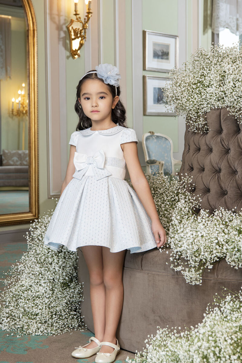 Blue Baby collar, dress for girls 6-18 MONTH 33215PR - 4