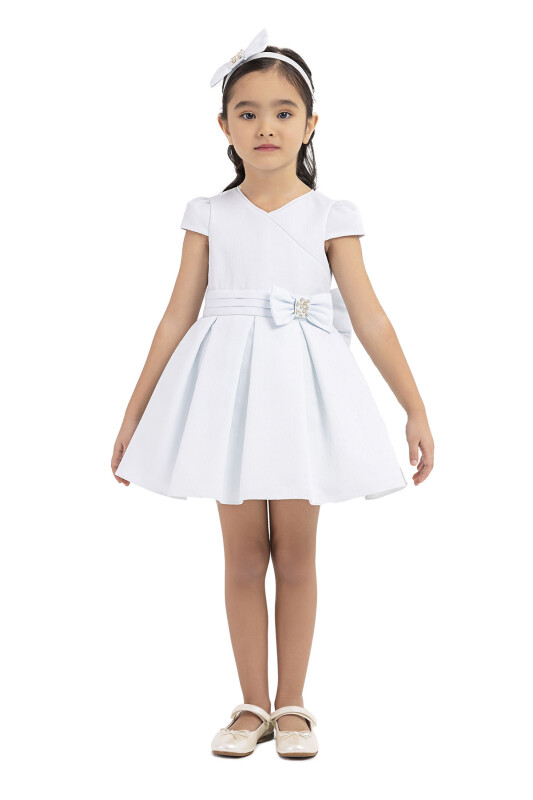 Blue Double-breasted collared, dress for girls 6-18 MONTH 33185PR 