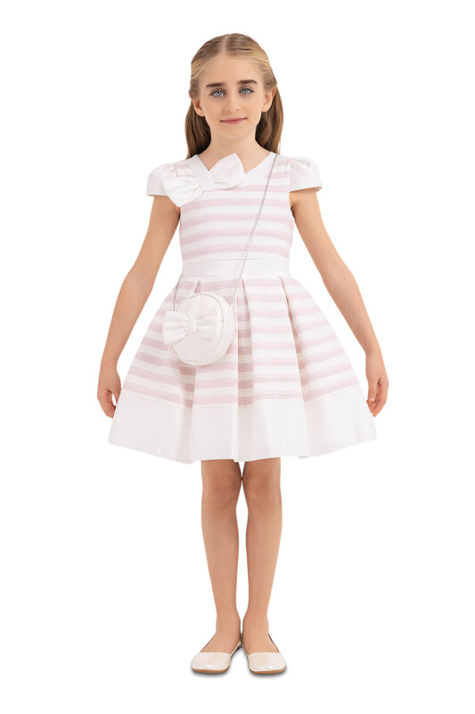 Pink Moon-sleeved dress for girls 4-8 AGE 33270PR 
