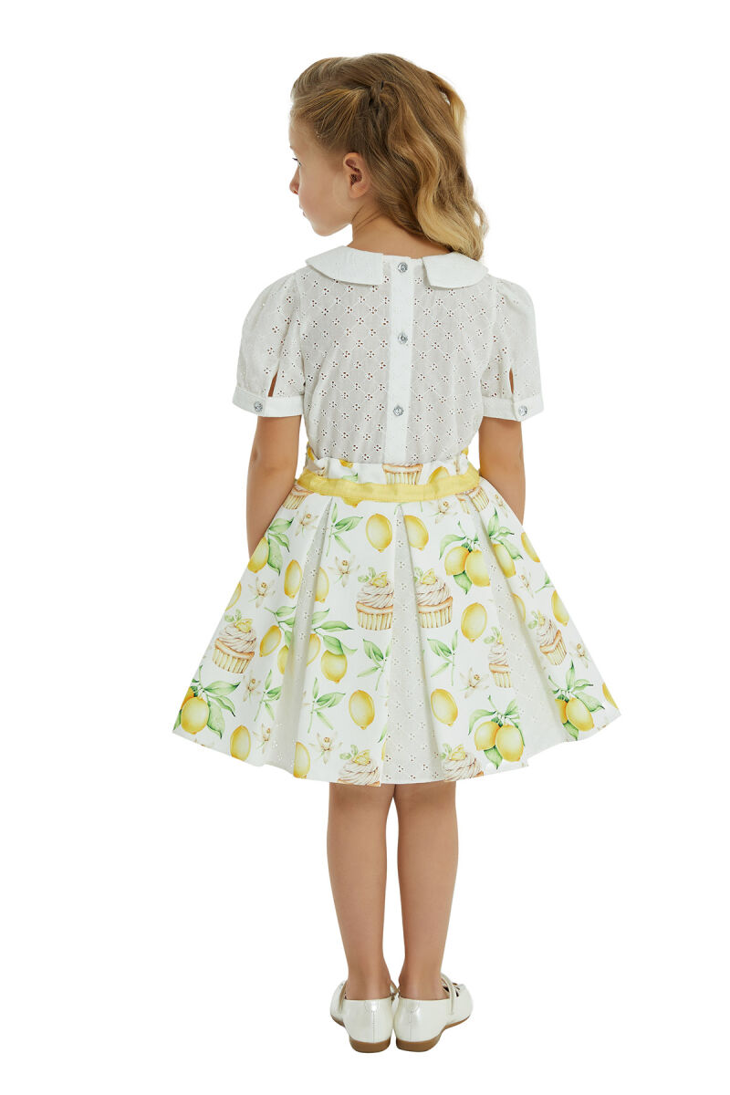Yellow Girl T-shirt Skirt Suit 1-5 AGE 323602CA - 10
