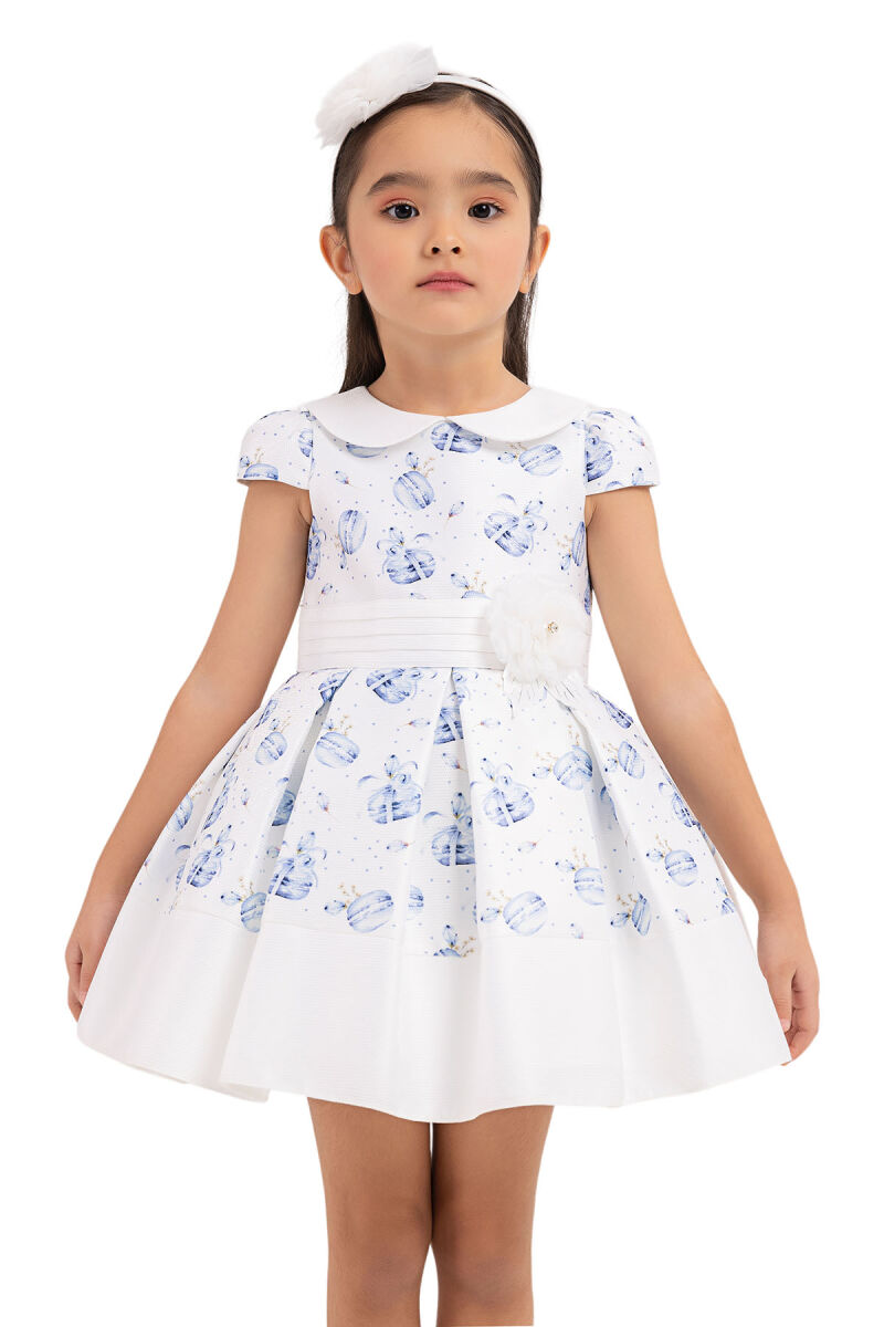 Blue Baby collar, dress for girls 6-18 MONTH 33222PR - 4