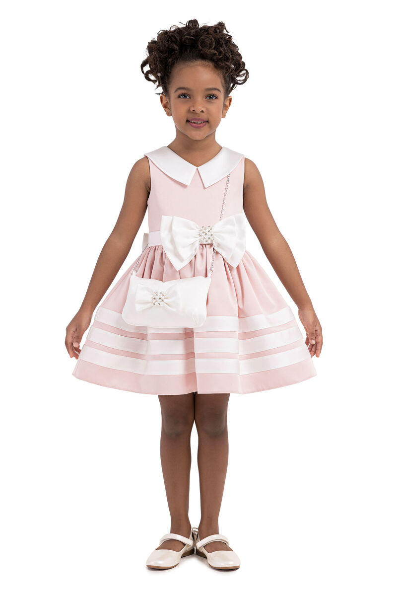 Powder Satin, dress for girls 2-6 AGE 33167PR - 1