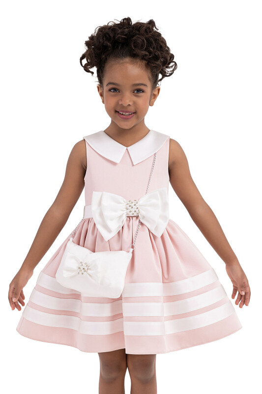 Powder Satin, dress for girls 2-6 AGE 33167PR - 4