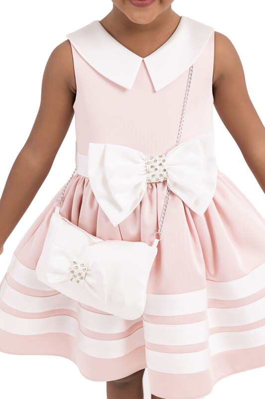 Powder Satin, dress for girls 2-6 AGE 33167PR - 5