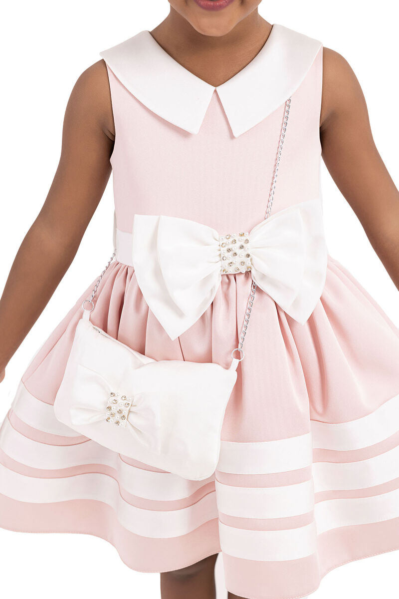 Powder Satin, dress for girls 2-6 AGE 33167PR - 5