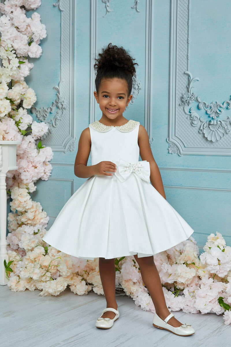 Ecru Girl Baby Collar Dress 1-5 AGE 32212PR - 3