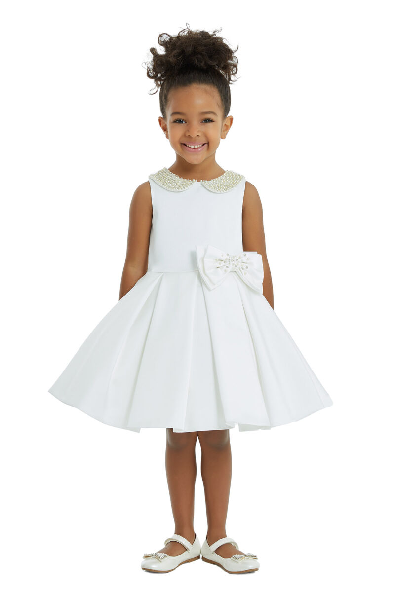 Ecru Girl Baby Collar Dress 1-5 AGE 32212PR - 5