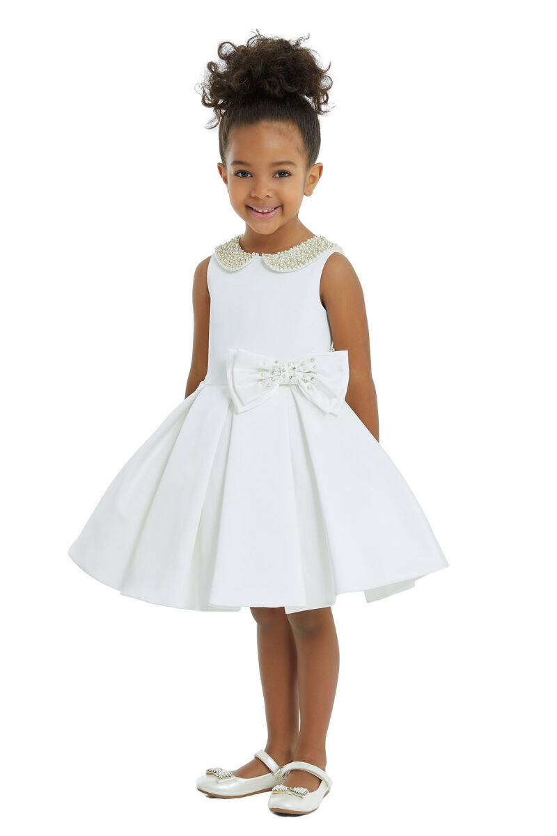 Ecru Girl Baby Collar Dress 1-5 AGE 32212PR - 6