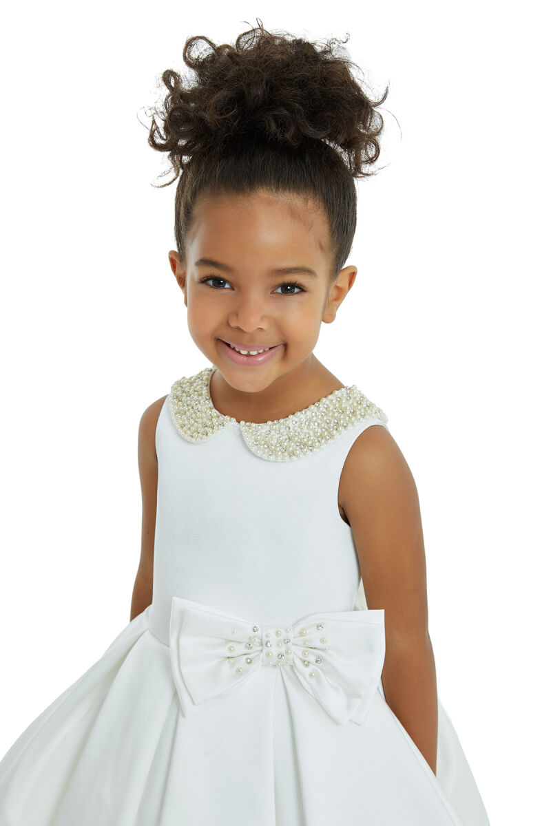 Ecru Girl Baby Collar Dress 1-5 AGE 32212PR - 7