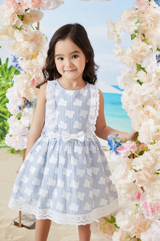 Navy Girl Flowery Dress 1-5 AGE 324604CA 