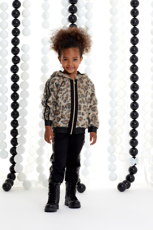 Black Girl Leopard Pants Suit 4-8 AGE 320801CA - 4