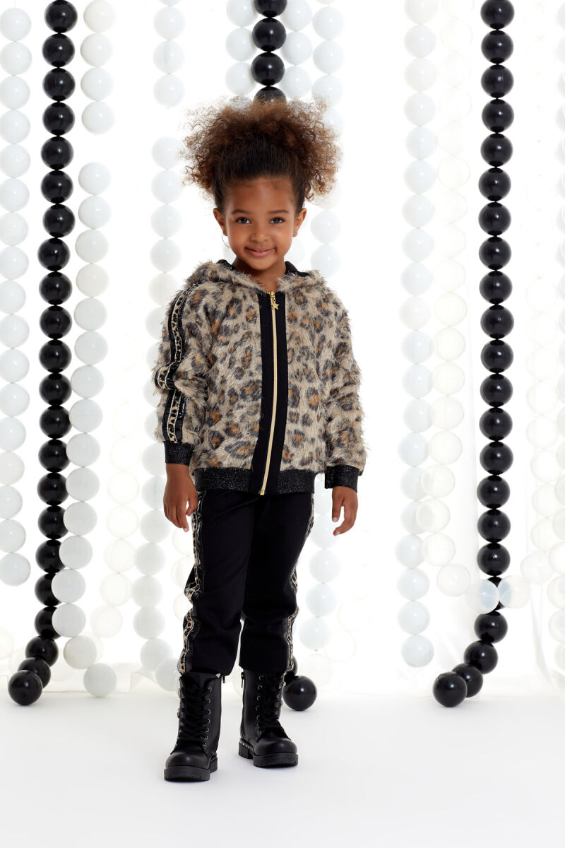Black Girl Leopard Pants Suit 4-8 AGE 320801CA - 4