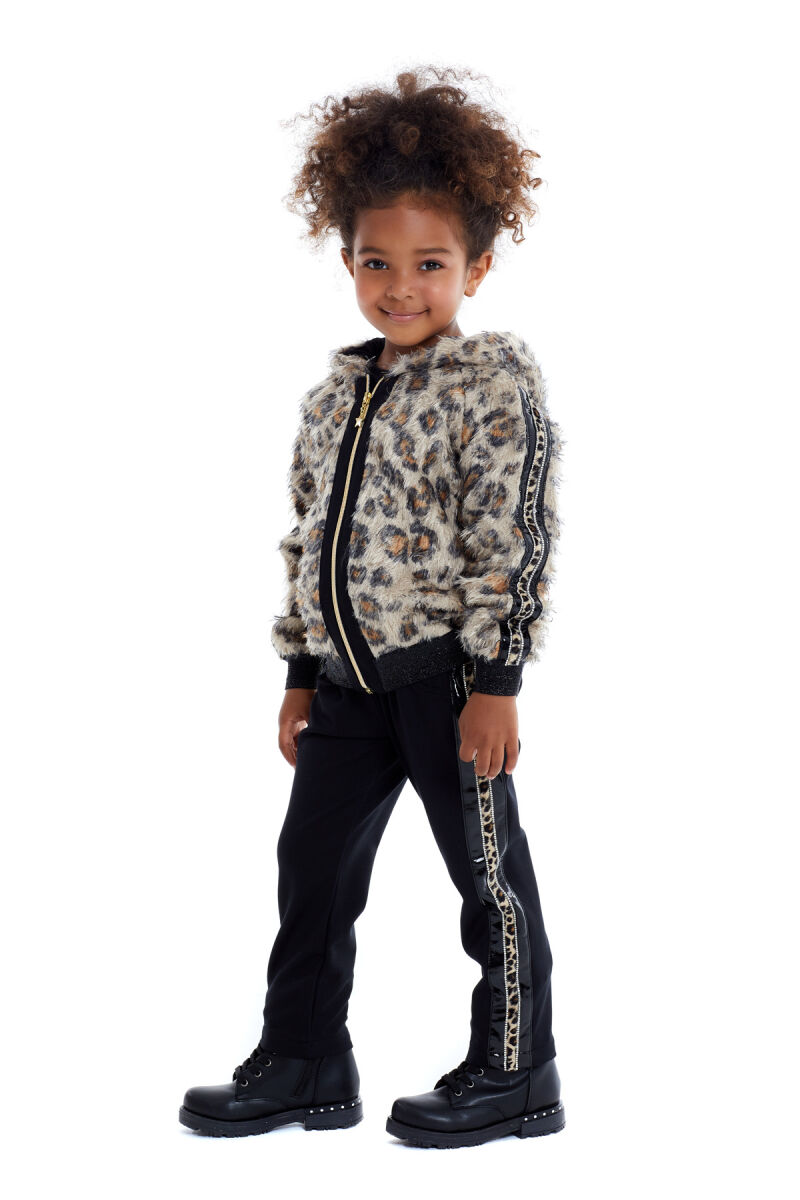 Black Girl Leopard Pants Suit 4-8 AGE 320801CA - 6