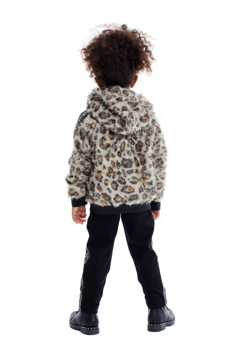 Black Girl Leopard Pants Suit 4-8 AGE 320801CA - 8