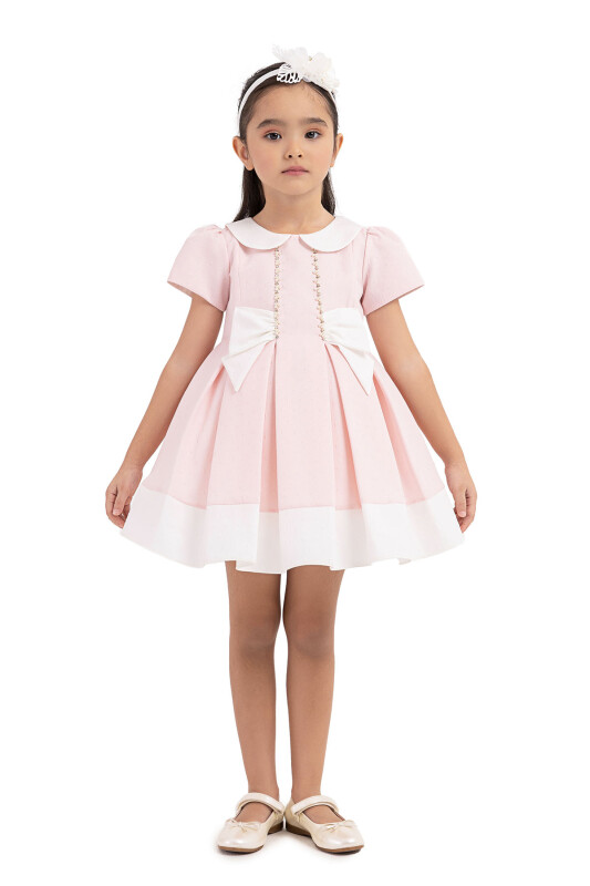 Pink Short-Sleeved Dress for Girls 6-18 MONTH 33217PR 