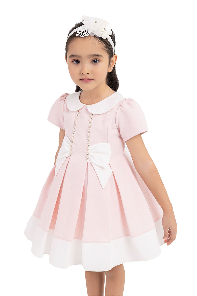 Pink Short-Sleeved Dress for Girls 6-18 MONTH 33217PR - 3