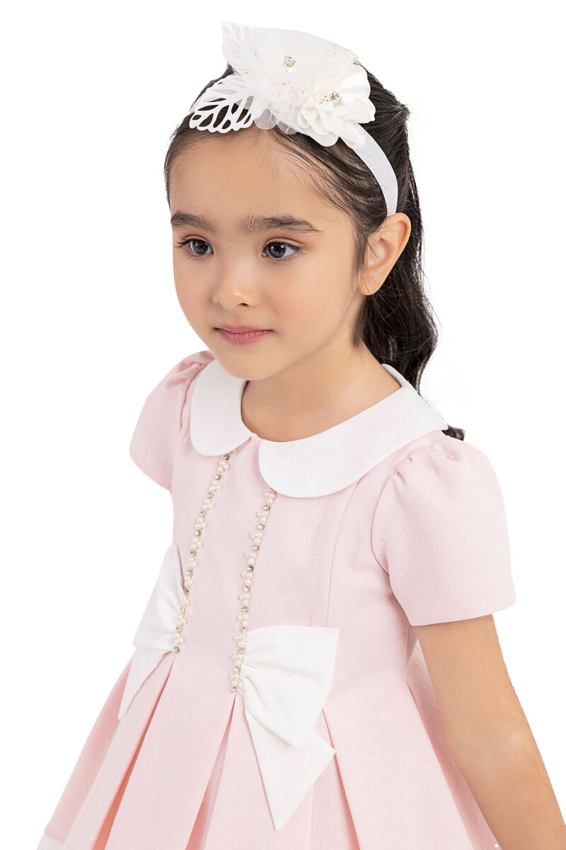 Pink Short-Sleeved Dress for Girls 6-18 MONTH 33217PR - 4