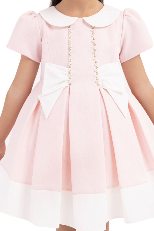 Pink Short-Sleeved Dress for Girls 6-18 MONTH 33217PR - 5