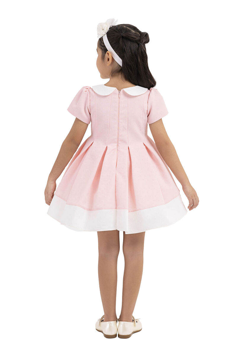 Pink Short-Sleeved Dress for Girls 6-18 MONTH 33217PR - 7