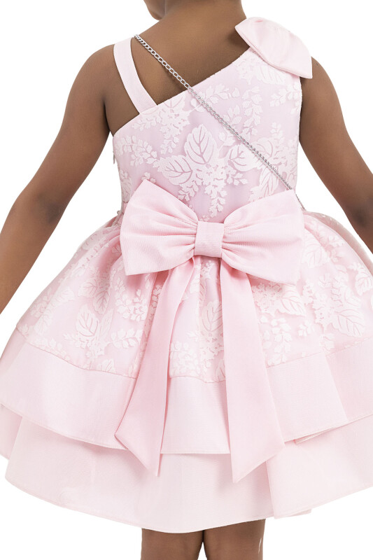 Pink Layered skirted dress for girls 2-6 AGE 33277PR - 6
