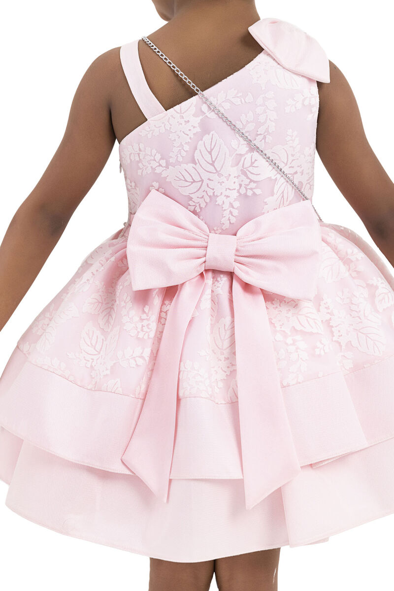 Pink Layered skirted dress for girls 2-6 AGE 33277PR - 6