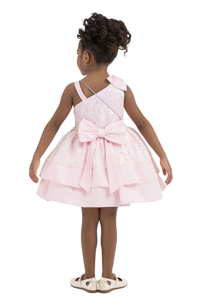 Pink Layered skirted dress for girls 2-6 AGE 33277PR - 7