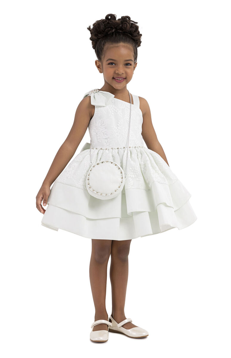 Mint Layered skirted dress for girls 2-6 AGE 33277PR - 2