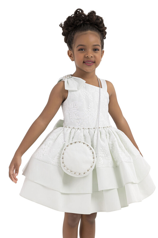 Mint Layered skirted dress for girls 2-6 AGE 33277PR - 3