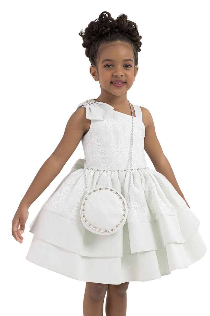 Mint Layered skirted dress for girls 2-6 AGE 33277PR - 3