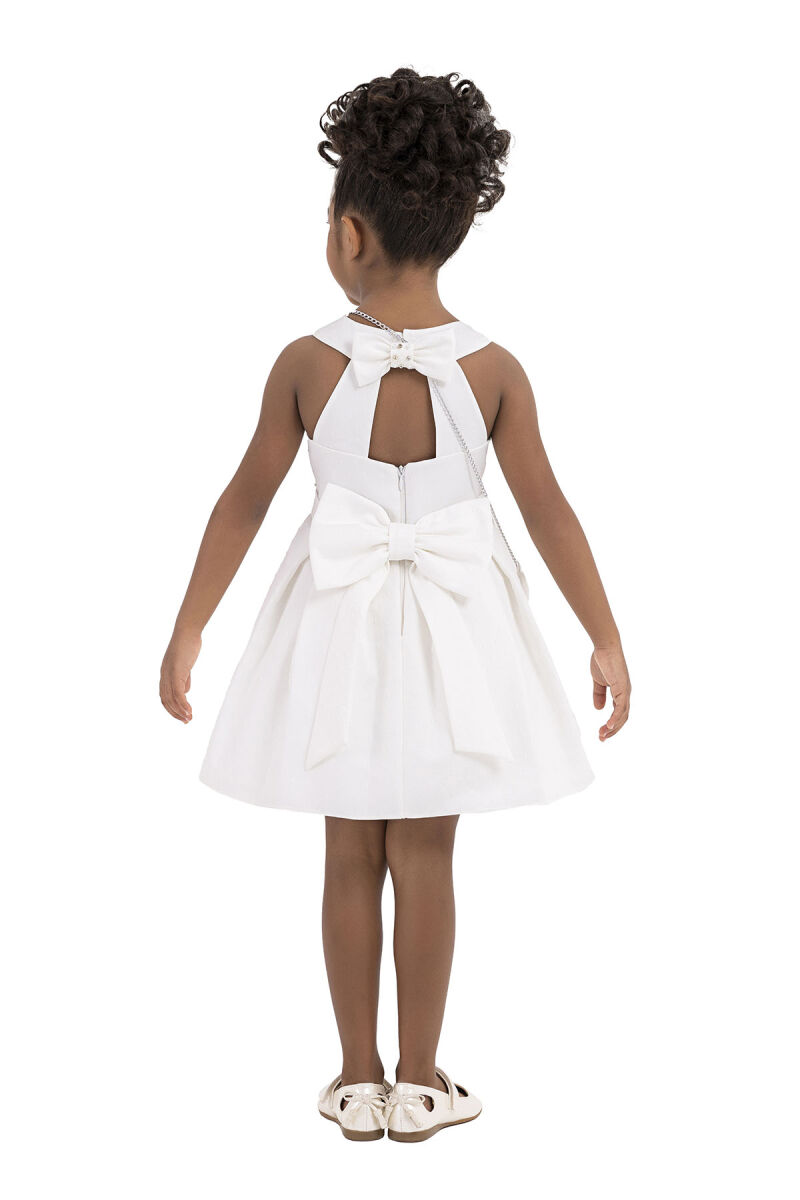 Ecru Sleeveless, dress for girls 2-6 AGE 33186PR - 6