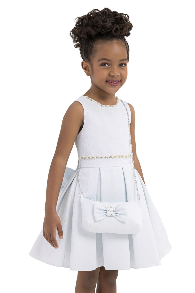 Blue Sleeveless, dress for girls 2-6 AGE 33186PR - 3