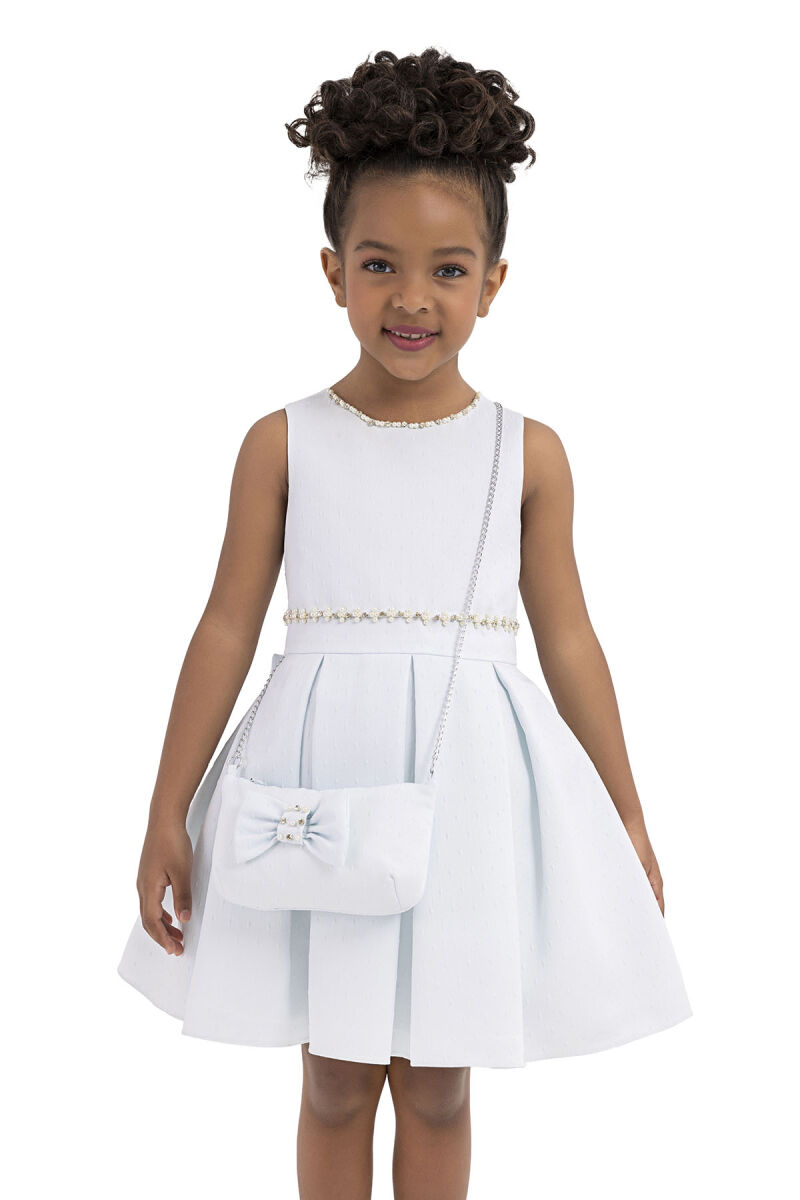 Blue Sleeveless, dress for girls 2-6 AGE 33186PR - 4
