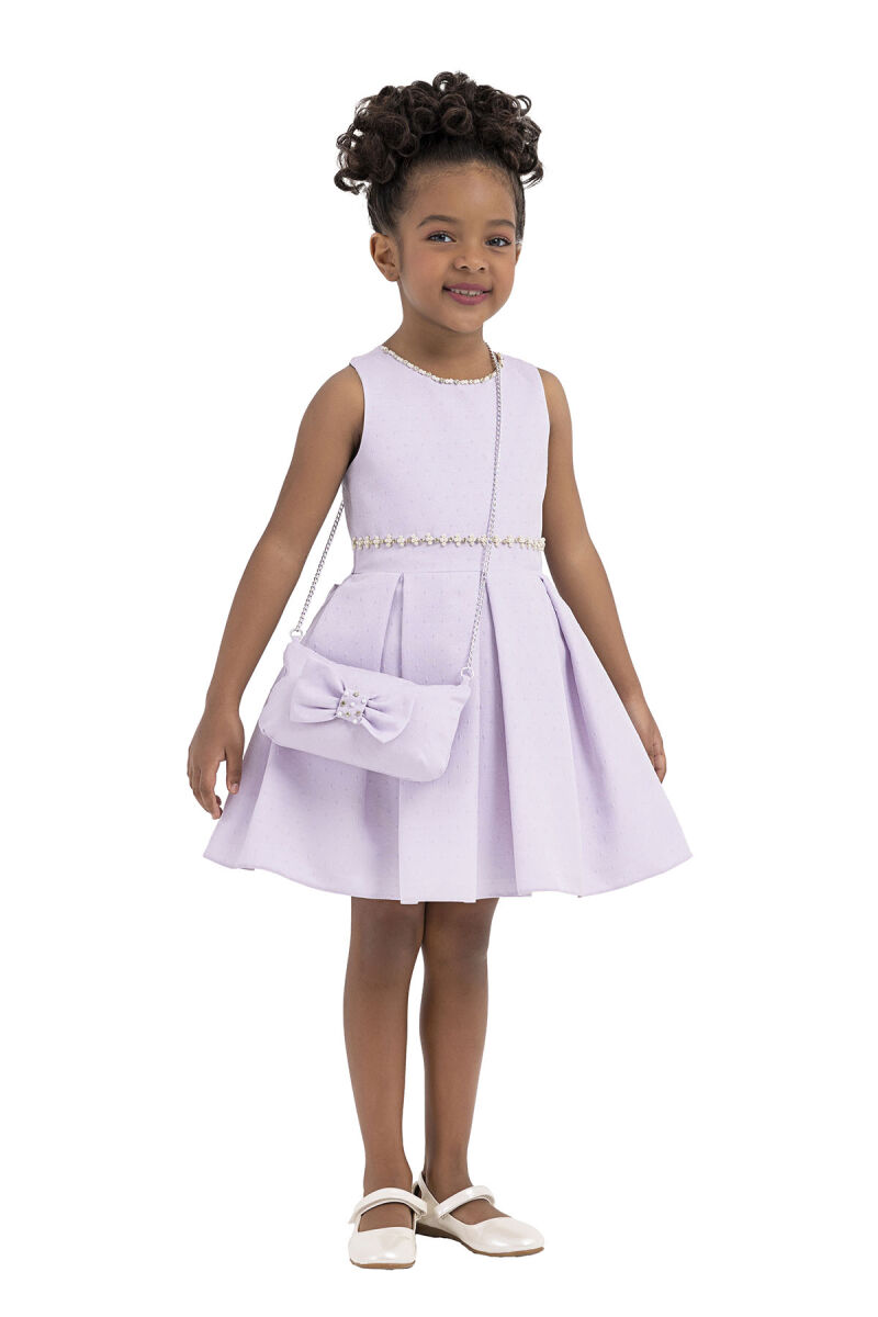 Lilac Sleeveless, dress for girls 2-6 AGE 33186PR - 2